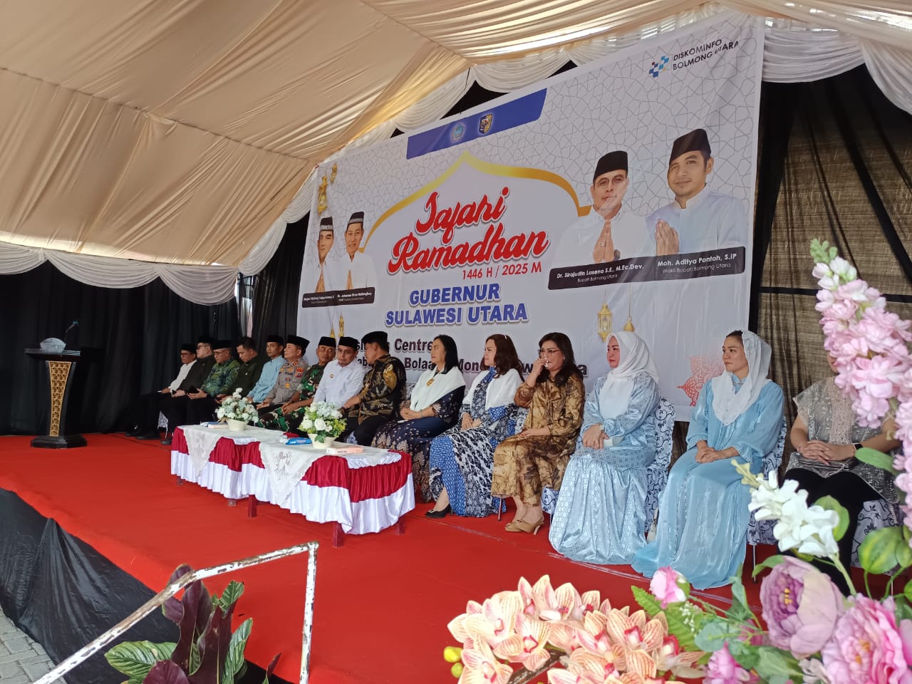 Gubernur Sulawesi Utara, Mayjen TNI (Purn) Yulius Selvanus, SE bersama unsur Forum Koordinasi Pimpinan Daerah (Forkopimda) menggelar Safari Ramadhan 1446 H di Kabupaten Bolaang Mongondow Utara (Bolmut)