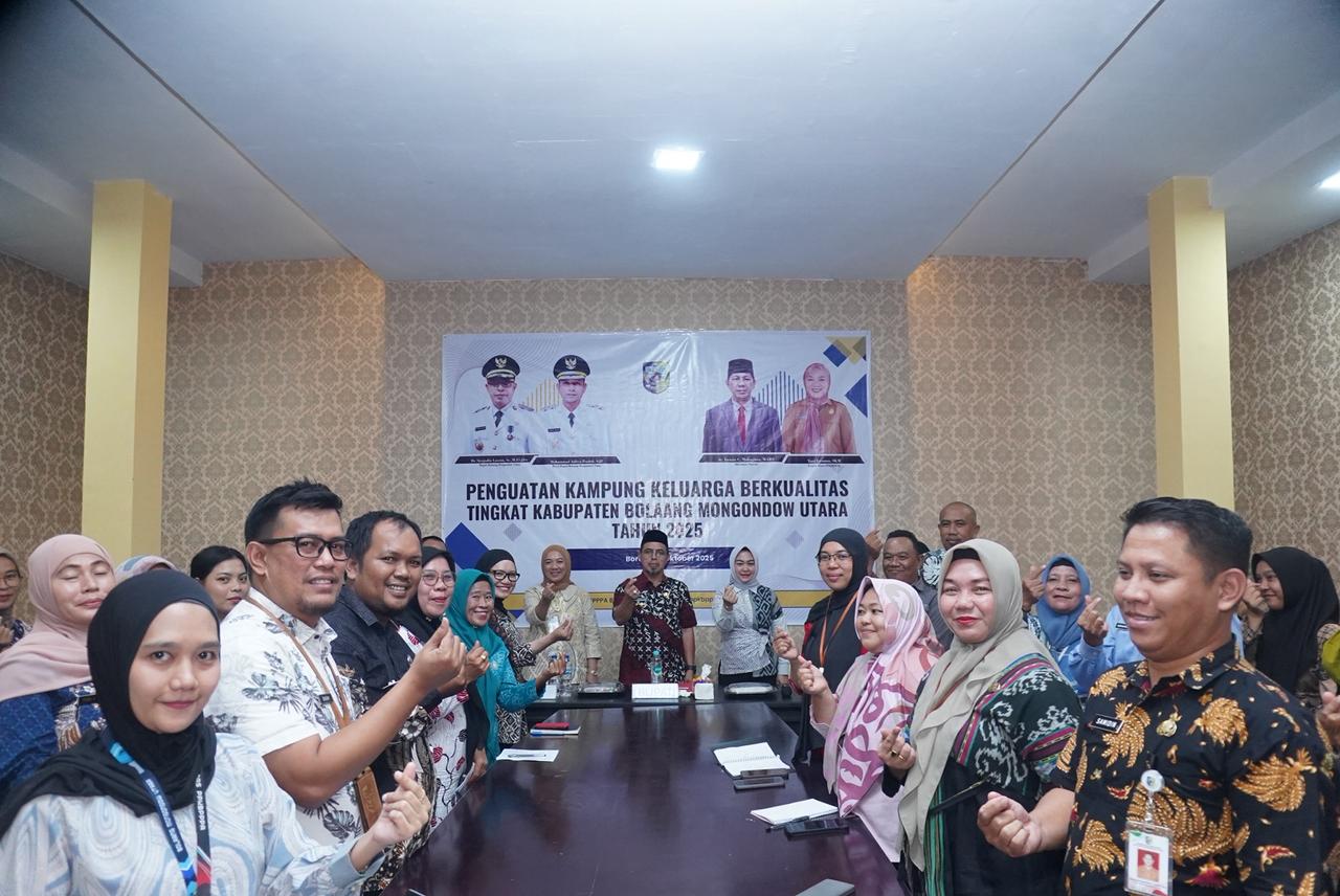 Dalam rangka meningkatkan efektivitas Program Bangga Kencana serta pengembangan Kampung Keluarga Berkualitas (Kampung KB), Dinas Pengendalian Penduduk, Keluarga Berencana, Pemberdayaan Perempuan, dan Perlindungan Anak (Dinas PPKBPPPA) Kabupaten Bolaang Mongondow Utara (Boltara) menggelar kegiatan Penguatan Kampung Keluarga Berkualitas Tingkat Kabupaten.