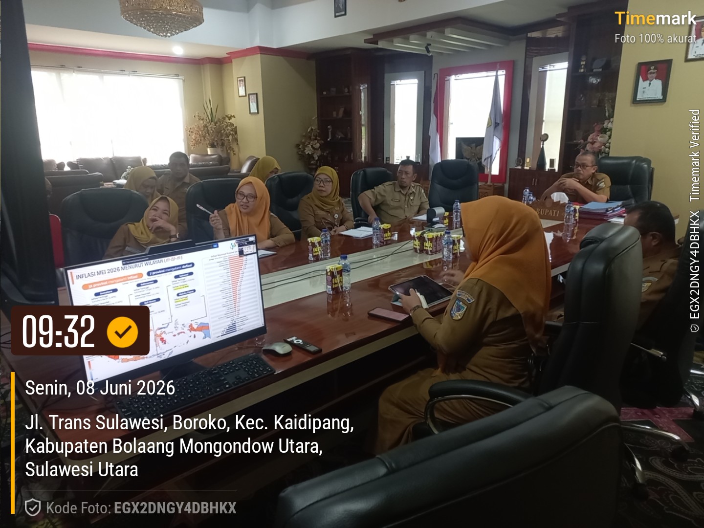 Pemerintah Kabupaten Bolaang Mongondow Utara (Boltara) mengikuti Rapat Koordinasi (Rakor) Pengendalian Inflasi Daerah yang diselenggarakan oleh Kementerian Dalam Negeri (Kemendagri) secara virtual melalui video conference (vicon)