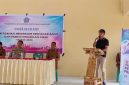 Camat Tabukan Utara Marwan Nikiulu sedang Menyampaikan Sambutan dalam Pembukaan Sosialisasi