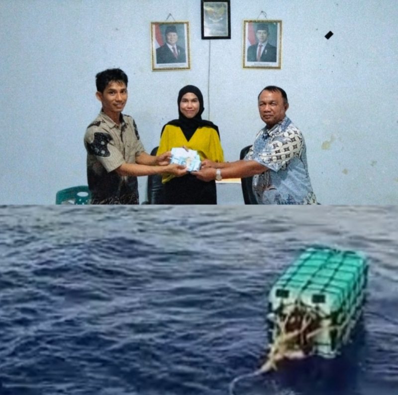 Penyerahan Simbolis PAD dari Hasil Rompon Kepada Penjabat Kapitalaung Farmyati Maniku