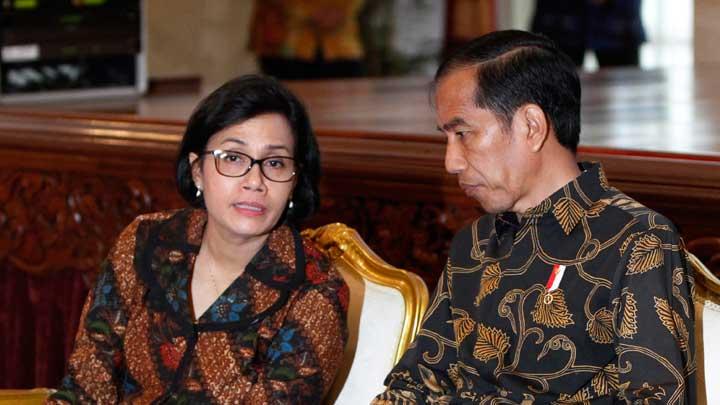 Foto Presiden Jokowi dan Menkeu Sri Mulyani