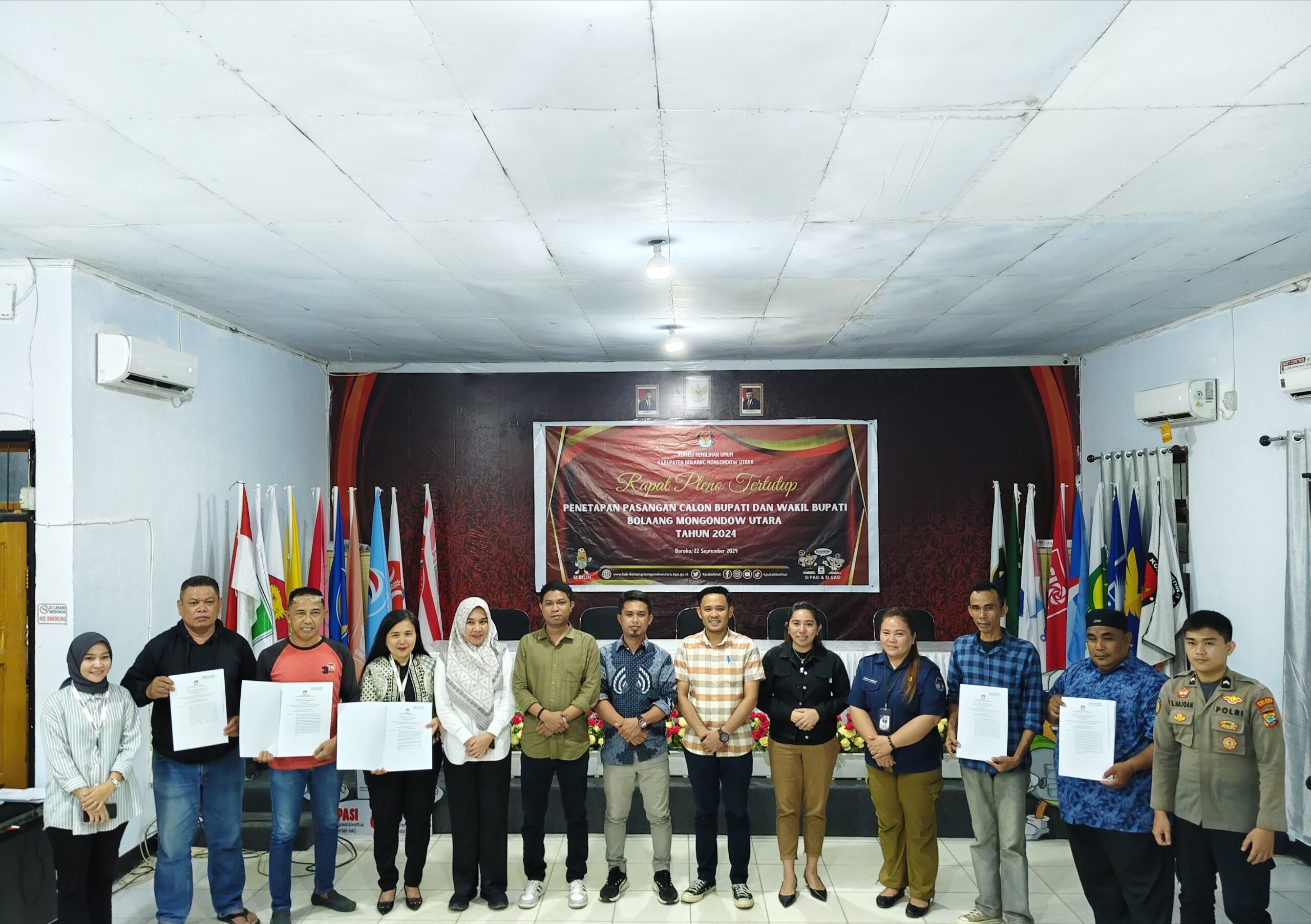 Foto: KPU Bolmut resmi tetapkan empat paslon pada pilkada 2024