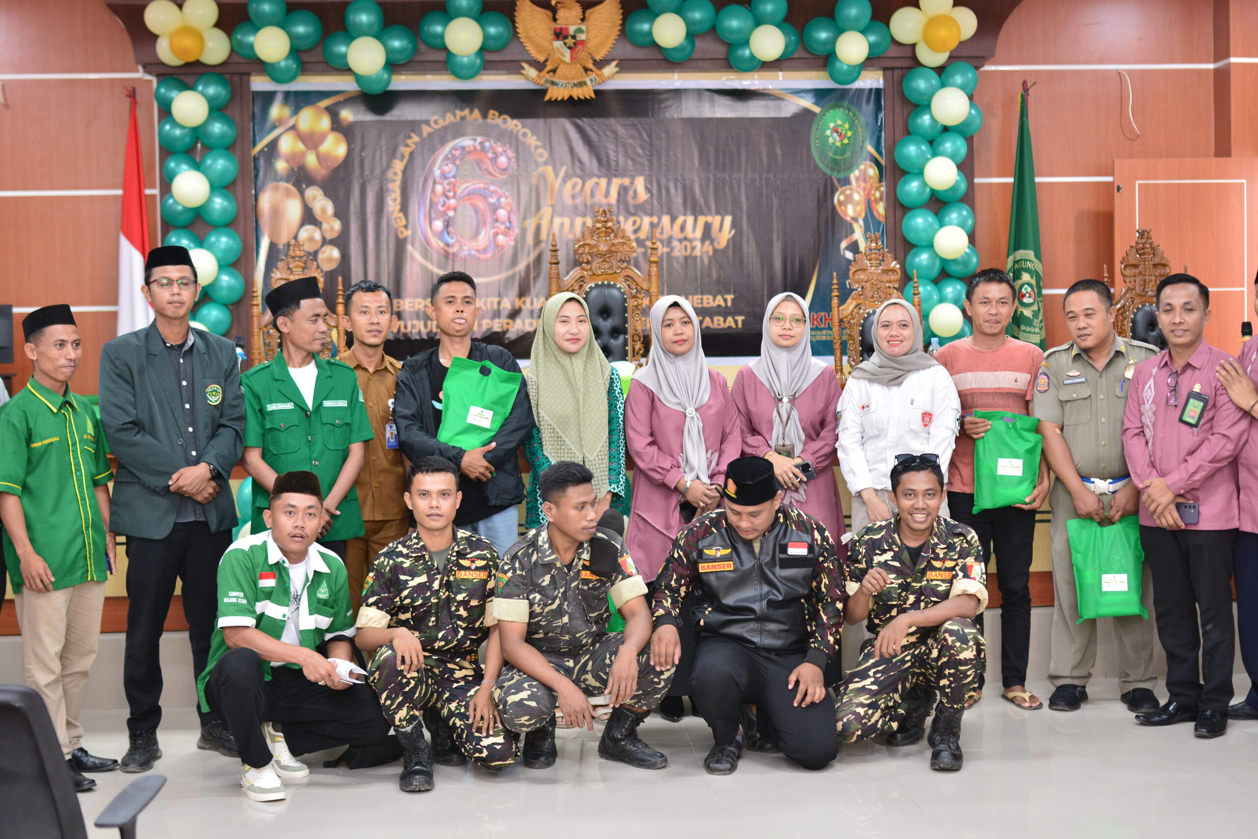 Foto: Ketua PA Boroko Indah Abbas bersama GP Ansor Bolmut