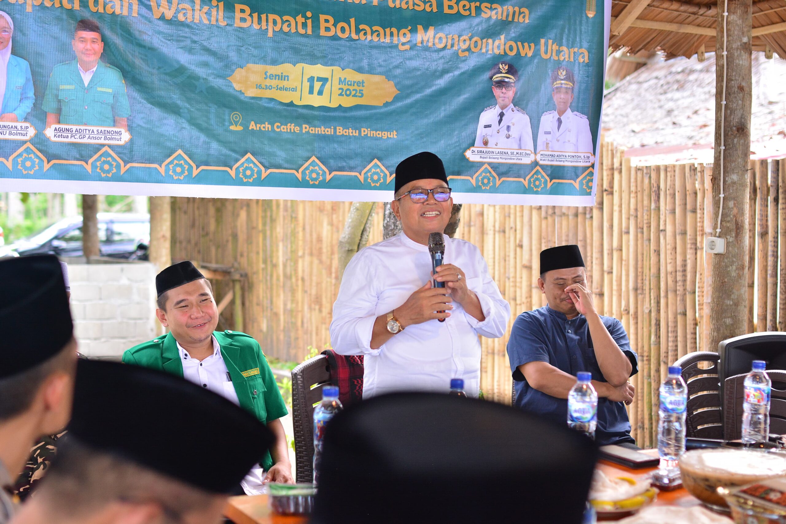 Foto Kyai Amin Lasena saat memberikan pesan