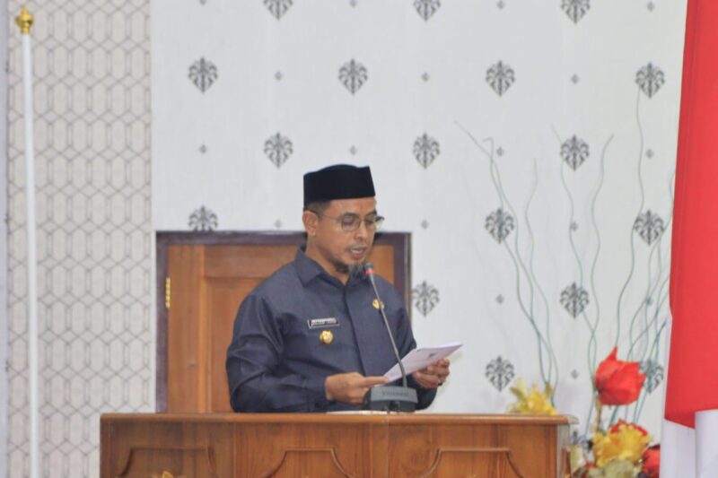 Bupati Bolmut Dr. Sirajudin Lasena menyampaikan kabar baik LPPD Bolmut saat menghadiri rapat  paripurna rekomendasi DPRD terhadap LKPJ 2024