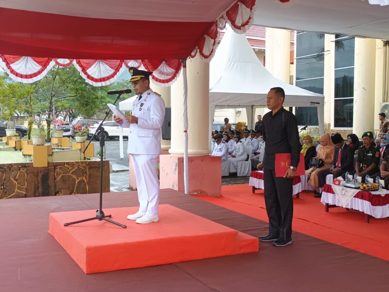 Bupati Bolmut Dr. Sirajudin Lasena Bertindak Sebagai Inspektur Upacara Hari Otonomi Daerah ke-29 