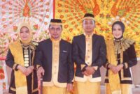 Bupati Dr. Sirajudin Lasena bersama Wakil Bupati Moh. Aditya Pontoh, didampingi Ketua TP-PKK dan Sekretaris Boltara