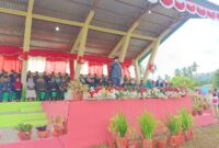 Bupati Bolmut Dr. Sirajudin Lasena mejadi IRUP  pada Upacara Hardiknas 2025