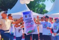 Pelepasan balon udara secara simbolis oleh Bupati Bolmut Dr. Sirajudin Lasena didampingi Oleh Wakil Bupati Mohammad Aditya Pontoh beserta jajaran