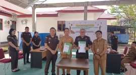Perjanjian kerja Sama Penanganan Hukum Warga Transmigrasi Goyo, Oleh Nakertrans Boltara dan Kejari Boltara