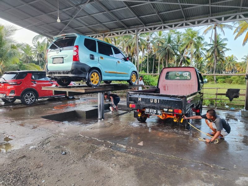 Salah satu UMKM di Boltara, Pinagut Carwash