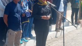 Wakil Bupati Gorut Nurjanah Hasan Yusuf saat menerima Mahasiswa UG