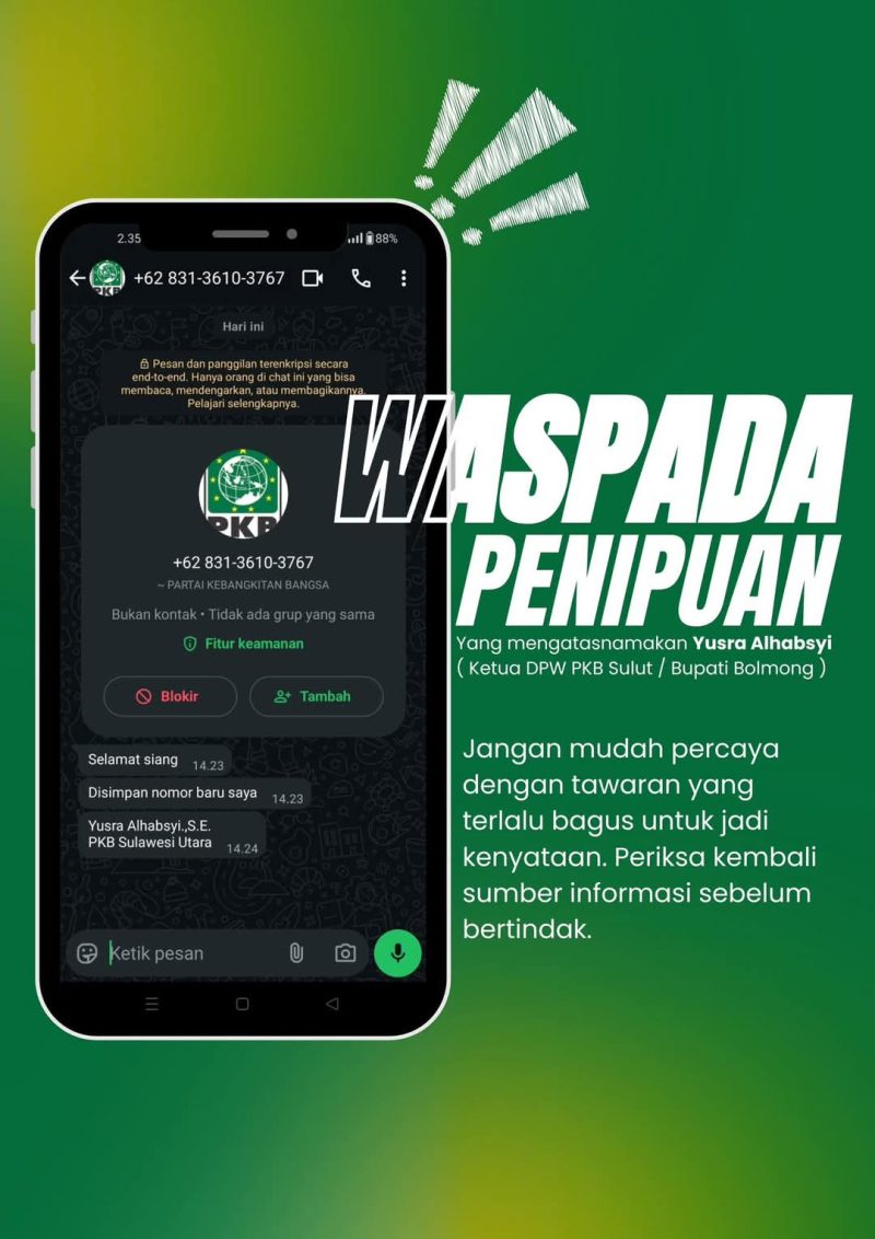 Waspada penipuan