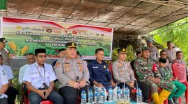 Polres dan Pemkab Boltara di kegiatan penanaman jagung serentak di Desa Bohabak I