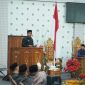 Bupati Boltara, Dr. Sirajudin Lasena saat memberikan sambutan pada rapat paripurna DPRD dalam rangka penandatanganan KUA-PPAS APBD 2026