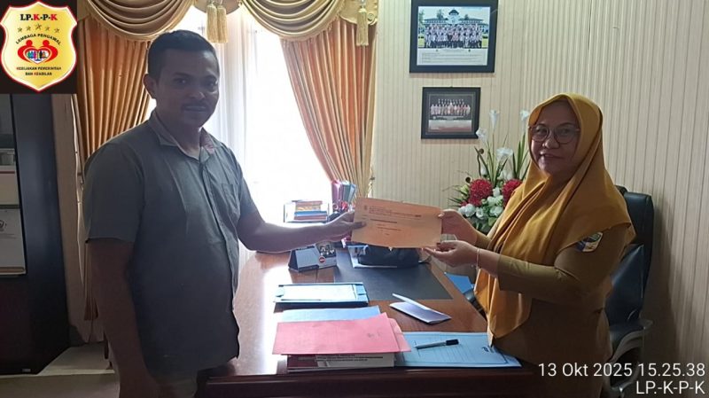 Ketua LP-KPK, Fadli Alamri menyurat resmi kepada Inspektorat Daerah terkait temuan dugaan TGR dan diterima oleh Inspektur, Sulha Mokodompis. 