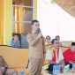 Bupati Boltara, Dr. Sirajudin Lasena saat memberikan sambutan pada perayaan HUT Partai Golkar ke-61 tingkat kabupaten Boltara. 