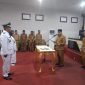 Bupati Boltara, Dr. Sirajudin Lasena melantik dua Penjabat Sangadi desa Bolangitang I dan Dalapuli Barat