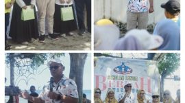 Bupati Gorut, Thoriq Modanggu menghadiri dan mengapresiasi kegiatan Sekolah Lansia yang digelar di pantai minanga