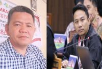 Sangadi (Kepala Desa) Huntuk, Oldy Kumolontang dan Praktisi Hukum Boltara, Safrizal Walahe