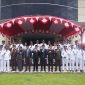 Bupati Boltara, Dr. Sirajudin Lasena, Wakil Bupati, Moh. Aditya Pontoh, Sekda Jusnan Mokoginta, bersama kepala desa (sangadi) yang hadir pada upacara peringatan hari pahlawan nasional