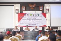 Bupati Boltara, Dr. Sirajudin Lasena bersama Wakapolres Boltara, Kepala Kejaksaan Negeri Boltara, Perwakilan Dandim 1303 Bolaang Mongondow. 