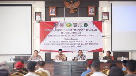 Bupati Boltara, Dr. Sirajudin Lasena bersama Wakapolres Boltara, Kepala Kejaksaan Negeri Boltara, Perwakilan Dandim 1303 Bolaang Mongondow. 