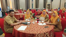 Kepala PKM Buko, Suhendra Radjaku beserta jajaran saat mengikuti Rakor FGD BLUD