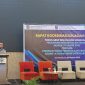 Bupati Boltara, Dr. Sirajudin Lasena saat membuka dan memberikan sambutan pada Rakor Pengelolaan Keuangan Daerah, FGD dan BLUD