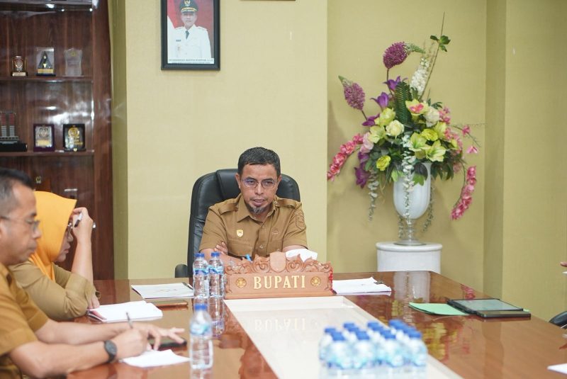Bupati Boltara, Dr. Sirajudin Lasena memimpin Rapat Koordinasi (Rakor) Badan Layanan Umum Daerah (BLUD) di Bidang Kesehatan