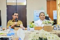 Bupati Boltara, Dr. Sirajudin Lasena bersama Kepala BWS Sulawesi I, Komang Sudana,