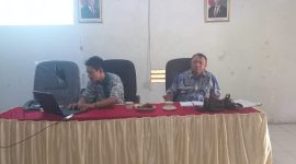 Musdes dipimpin oleh Kaur Keuangan Jebrel makasaehe yang mewakili Kepala desa, bersama ketua MTK Mursalim Damal S.Pd