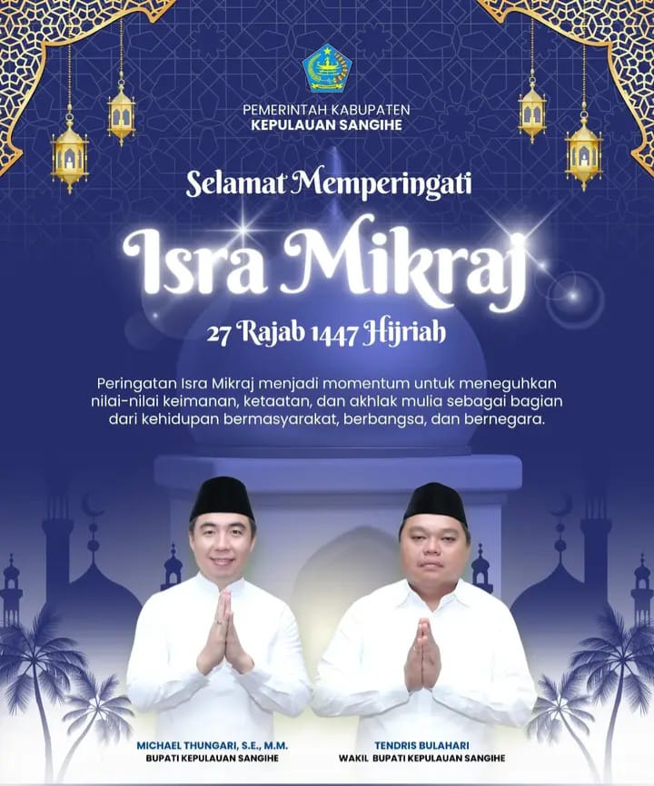 Bupati dan Wakil Bupati Kabupaten Kepulauan Sangihe (foto istimewa) 