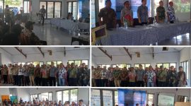 Bupati Kabupaten Kepulauan Sangihe, Michael Thungari bersama Kepala BPN Sangihe, Reynolds Alex Mukau beserta peserta sosialisasi intensif Program Pendaftaran Tanah Sistematis Lengkap (PTSL) Tahun 2026.