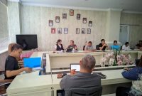 Direktur RSUD Liunkendage Tahuna, Dr. Aprikonus Loris Sp., PD, didampingi jajaran manajemen