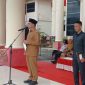 Bupati Boltara, Dr. Sirajudin Lasena selaku pembina pada apel kerja perdana tahun 2026
