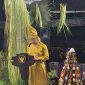 Bupati Kabupaten Kepulauan Sangihe, Michael Thungari memberikan sambutan pada puncak peringatan HUT ke-601 dan adat Tulude