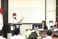 Sekda Boltara, Jusnan C
Mokoginta saat memberikan sambutan dan membuka secara resmi sosialisasi pasar modal untuk ASN