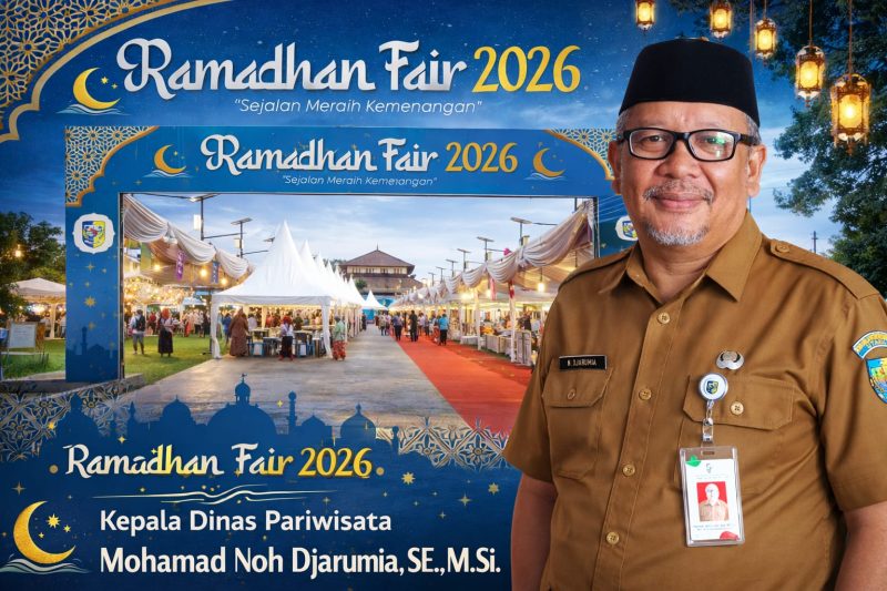 Kepala Dinas Pariwisata Boltara, Mohamad Noh Djarumia dan Ilustrasi Ramadhan Fair 2026 di LKB