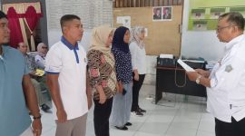 Pelantikan Panitia Pemilihan Kapitalaung Kampung Bahu Oleh Ketua MTK Mursalim Damal 