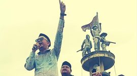 Tokoh BMR, Parindo Potabuga saat aksi damai menuntut DOB BMR