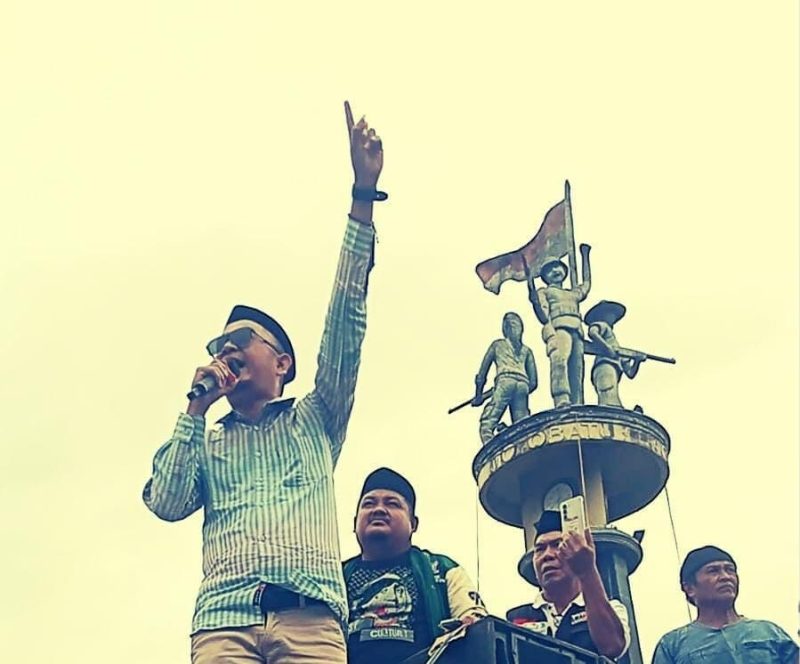 Tokoh BMR, Parindo Potabuga saat aksi damai menuntut DOB BMR