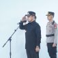 Bupati Boltara, Dr. Sirajudin Lasena menghadiri apel gelar pasukan operasi Ketupat 2026 di polres Boltara