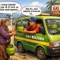 Ilustrasi emak-emak nitip tabung gas LPG 3 Kg pada sopir taksi