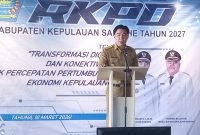 Bupati Kabupaten Kepulauan Sangihe
Michael Thungari Membuka Acara Musrembang RKPD Tahun 2027
