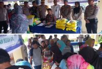 Bulog Tahuna dan Polres Sangihe berkolaborasi di Gerakan Pangan Murah menjelang Idul Fitri 1447 H