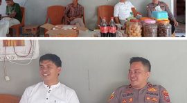 Ipda Harmen R. Kontu bersama dengan Kapitalaung (Kepala Desa) Kampung Ngalipaeng II Wahidin Salapali