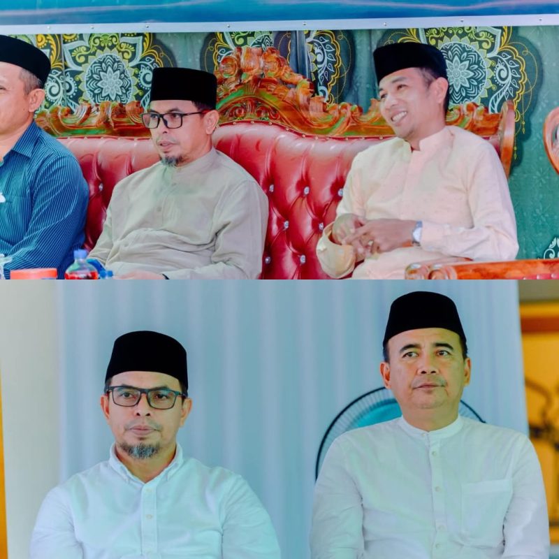 Bupati dan Wakil Bupati Boltara di perayaan Hari Raya Katupat di desa Talaga Kecamatan Bolangitang Barat, dan Camat Bintauna di desa Bunong Kecamatan Bintauna