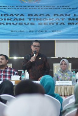 Bupati Boltara Resmi Buka Sosialisasi Budaya Baca dan Literasi